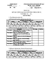 Mẫu Báo cáo kết quả xếp loại giáo viên THCS theo chuẩn năm học 20 - 20
